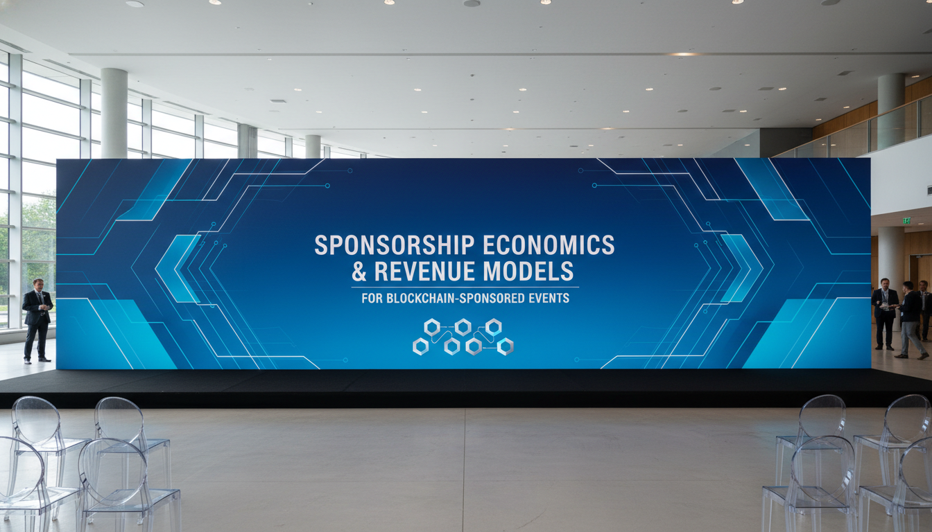 Sponsorship Economics and Revenue Models - blockchain sponsored event backdrop convenion center | Digital Blockchains