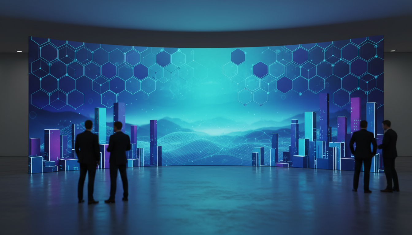 Backdrop Design and Branding Strategy - blockchain sponsored event backdrop convenion center | Digital Blockchains