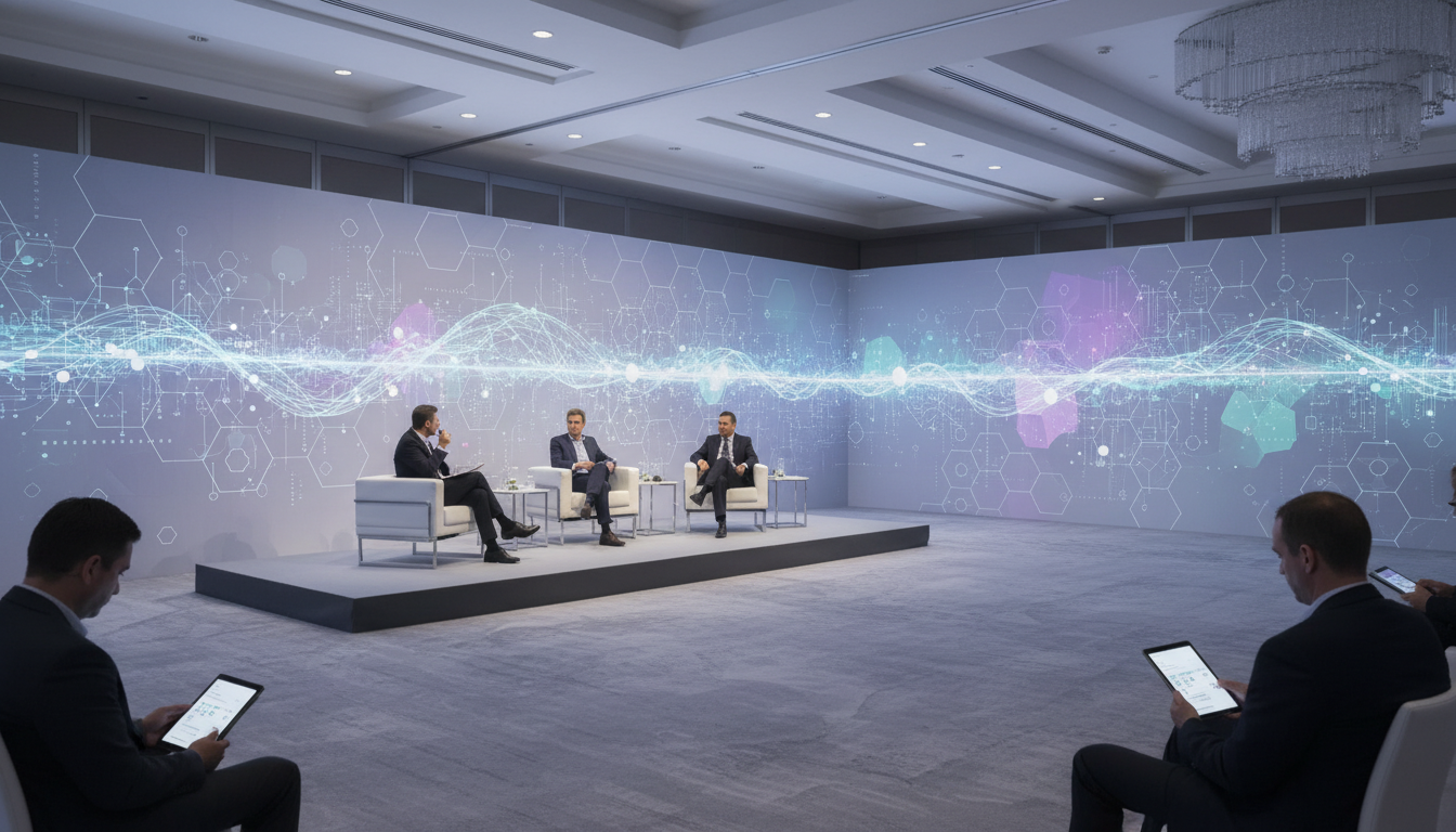 Sponsor Integration: Moving Beyond Logo Placement - blockchain sponsored event backdrop ballroom | Digital Blockchains