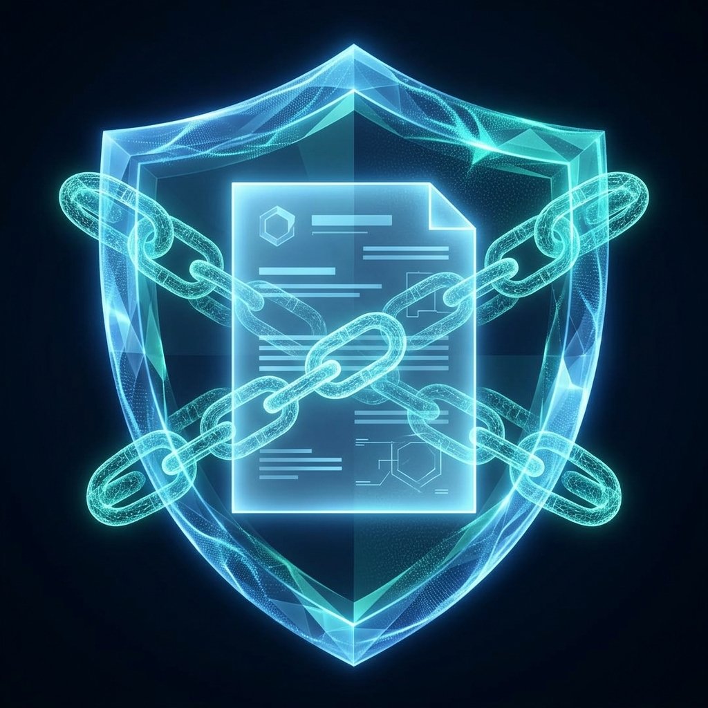 Blockchain intellectual property protection with digital patent and chain links