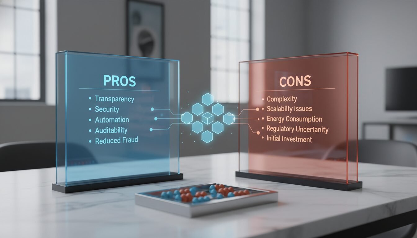Pros and Cons - blockchain in accounting | Digital Blockchains