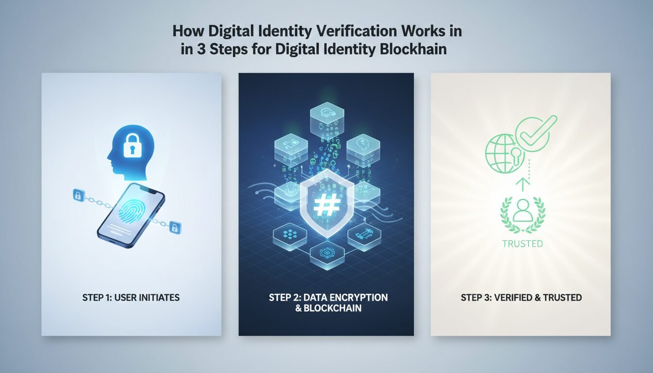 How Digital Identity Verification Works in 3 Steps - digital identity blockchain | Digital Blockchains