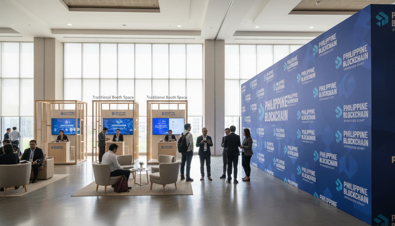 Decoding Backdrop Sponsorship vs. Traditional Booth Space ,  philippine blockchain blockchain sponsored event backdrop convention center guide by Digital Blockchains