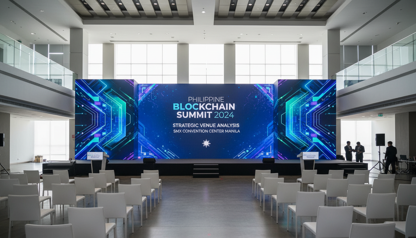 SMX Convention Center Manila: Strategic Venue Analysis ,  philippine blockchain blockchain sponsored event backdrop convention center guide by Digital Blockchains