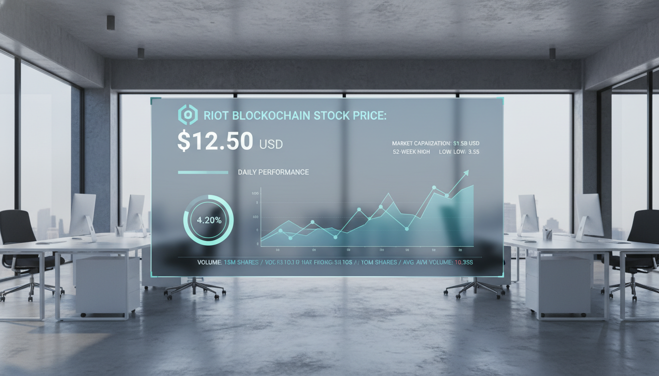 Riot Blockchain Stock Price and Performance Metrics - riot blockchain stock | Digital Blockchains