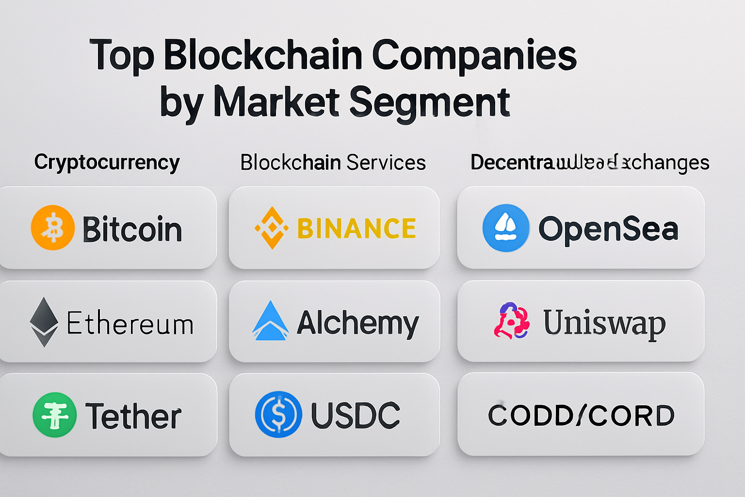 Top Blockchain Companies by Market Segment - blockchain companies | Digital Blockchains