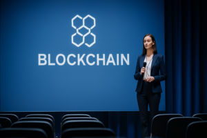 The Strategic Role of Backdrops at Blockchain Convention Centers - blockchain sponsored event backdrop convention center | Digital Blockchains