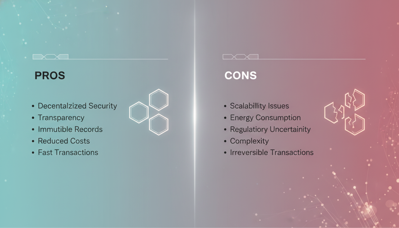 Pros and Cons - blockchain app | Digital Blockchains