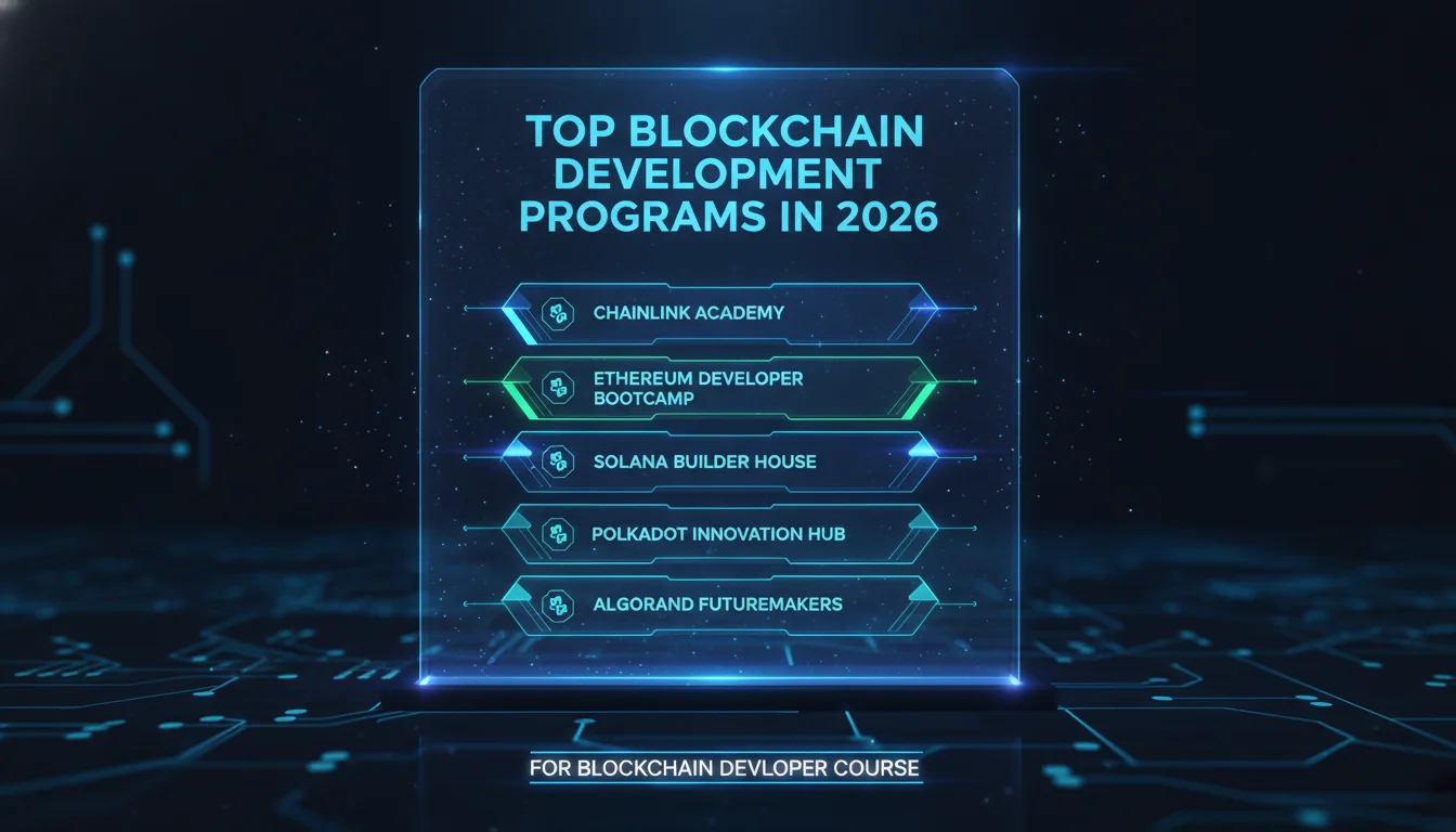 Concept illustration for Top Blockchain Development Programs in 2026