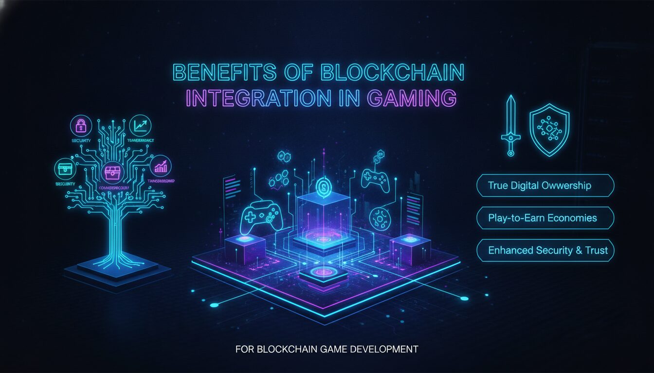 Visual guide to Benefits of Blockchain Integration in Gaming