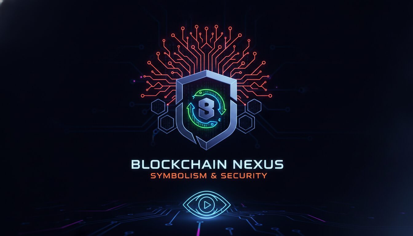 Concept illustration for Symbolism and Hidden Meanings in Blockchain Logo Design