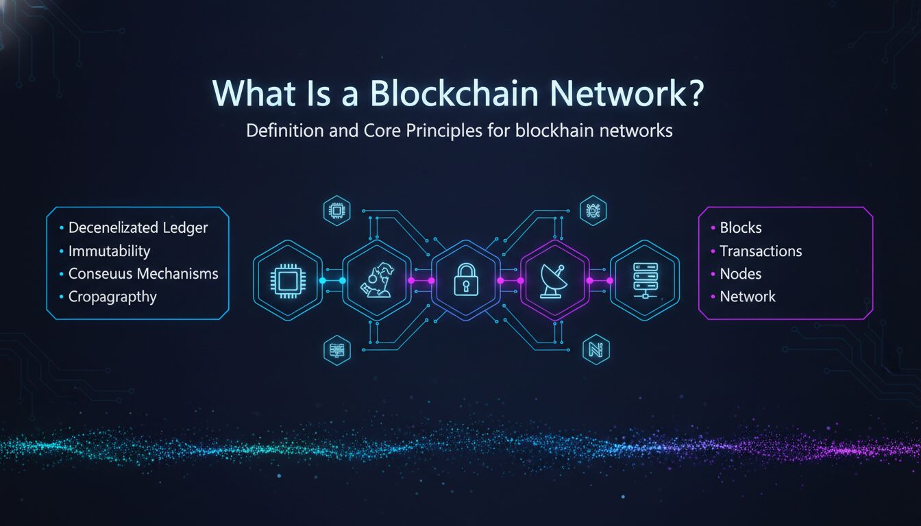 Illustration of What Is a Blockchain Network? Definition and Core Principles