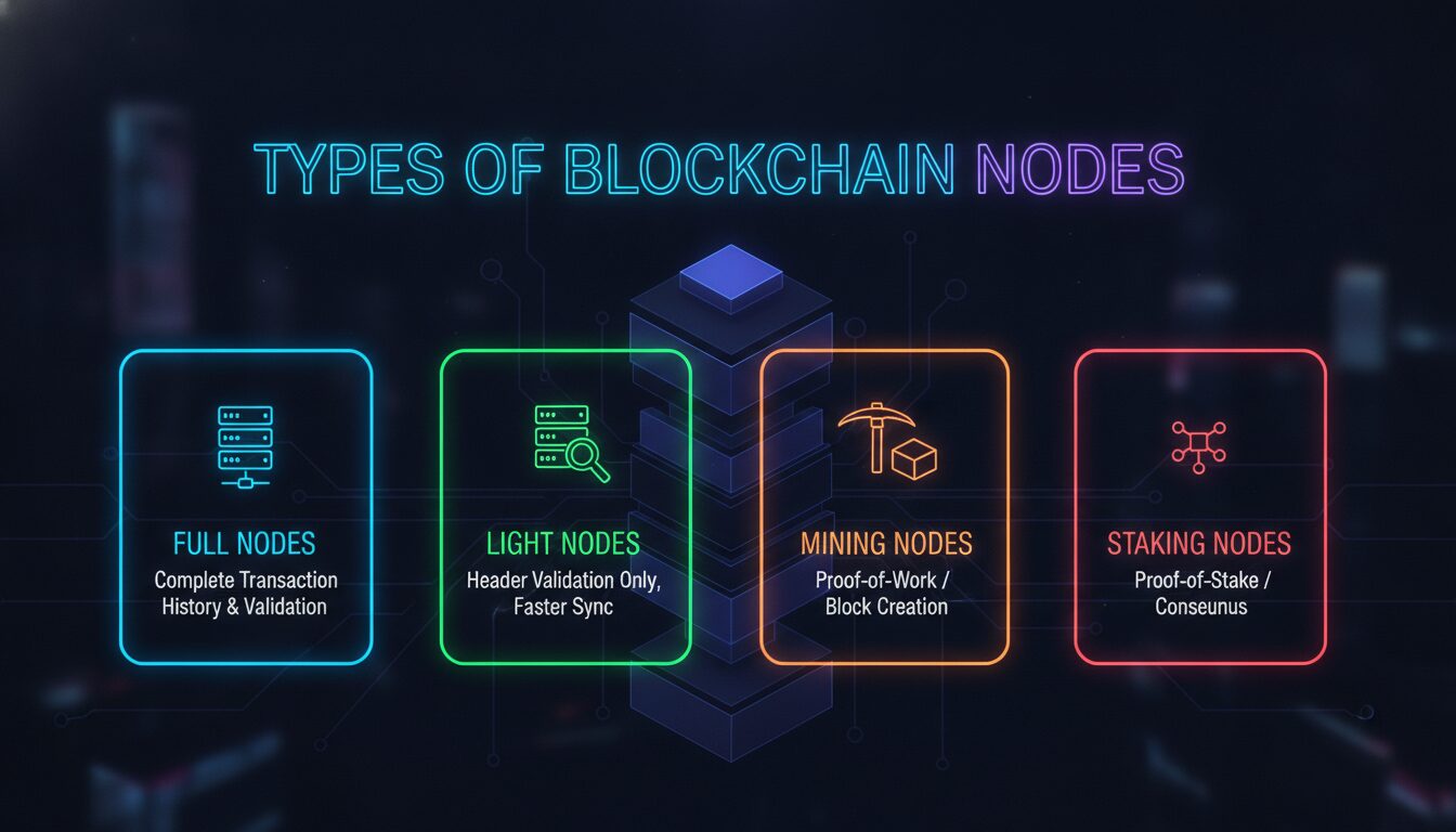 Visual guide to Types of Blockchain Nodes