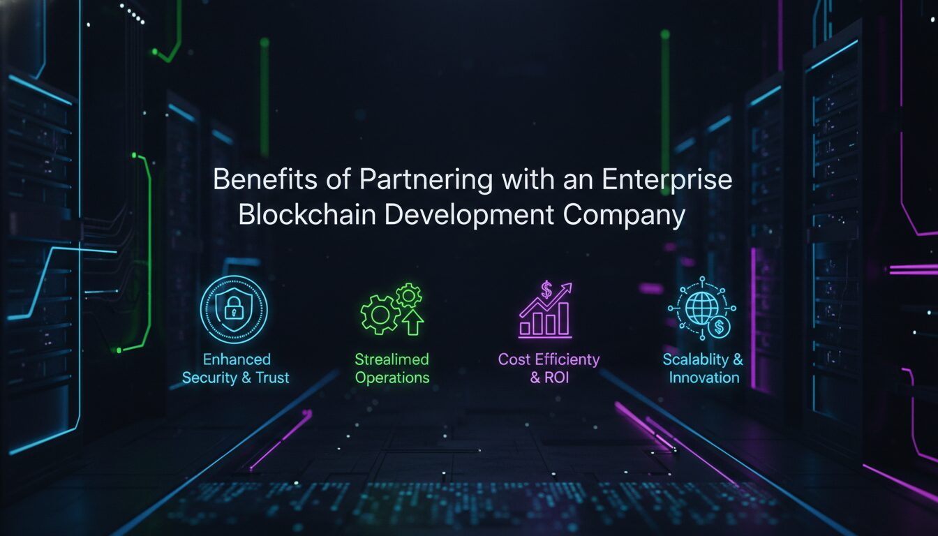 Visual guide to Benefits of Partnering with an Enterprise Blockchain Development Company
