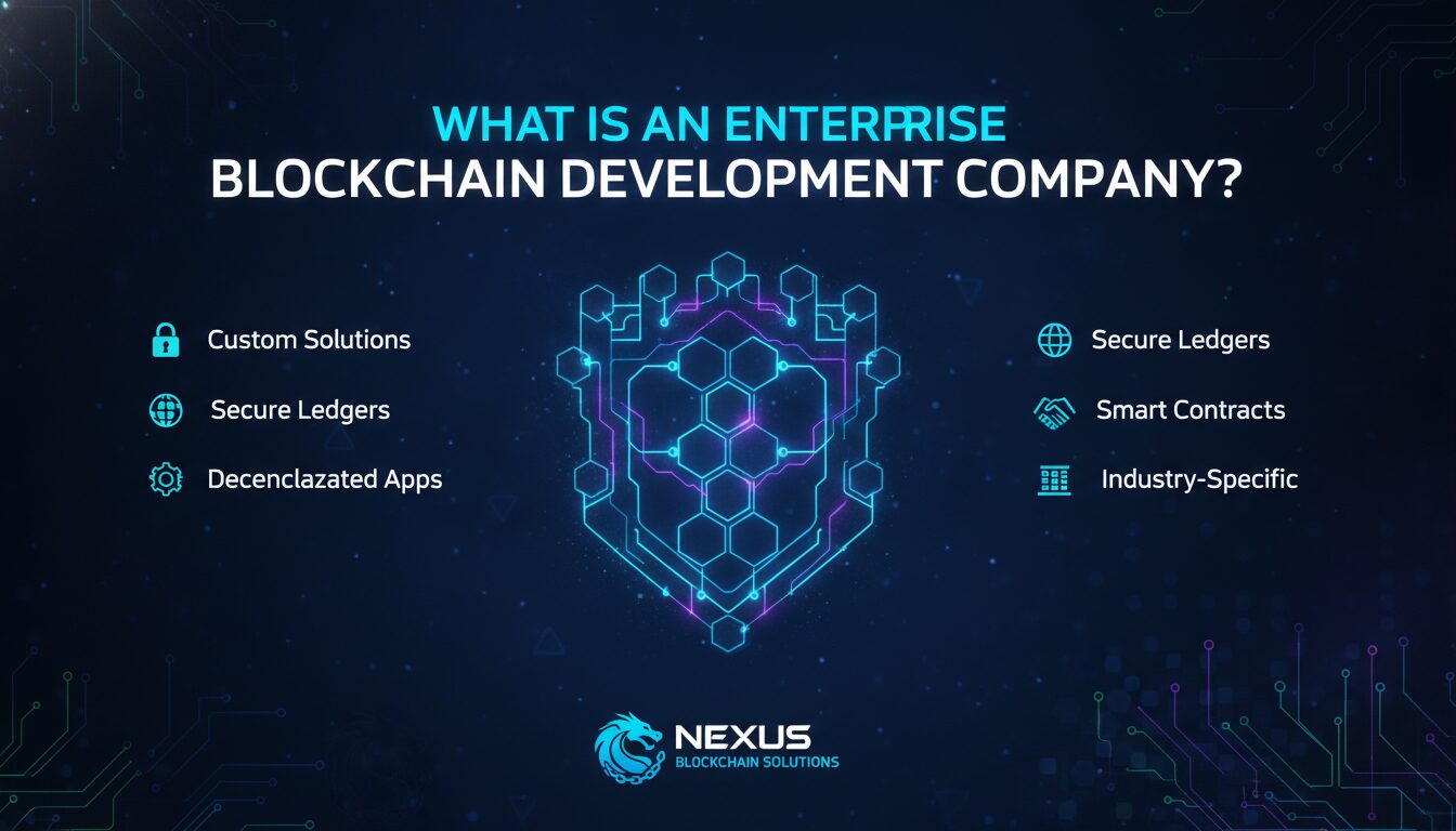 Illustration of What Is an Enterprise Blockchain Development Company?