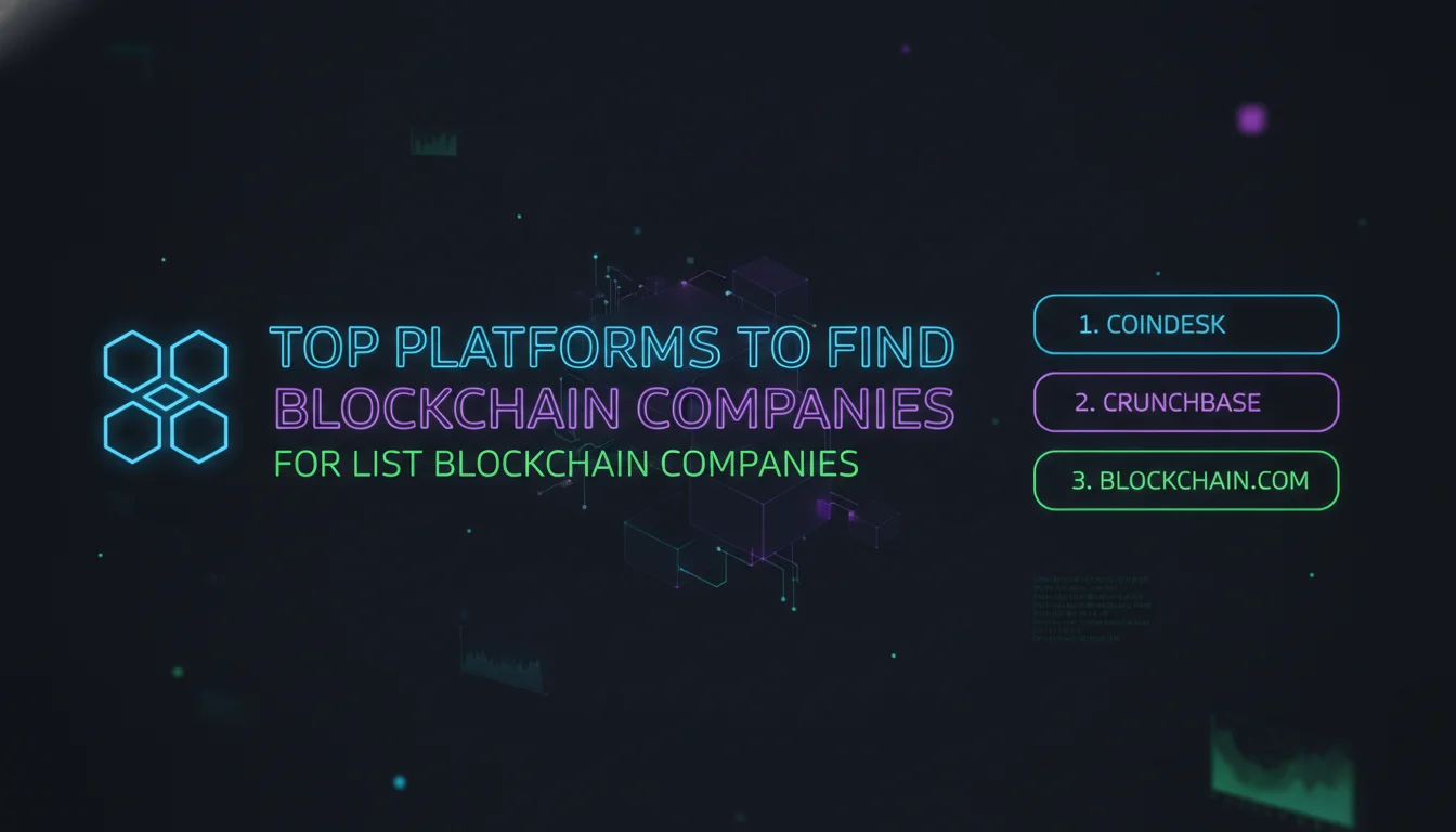 Concept illustration for Top Platforms to Find a List Blockchain Companies