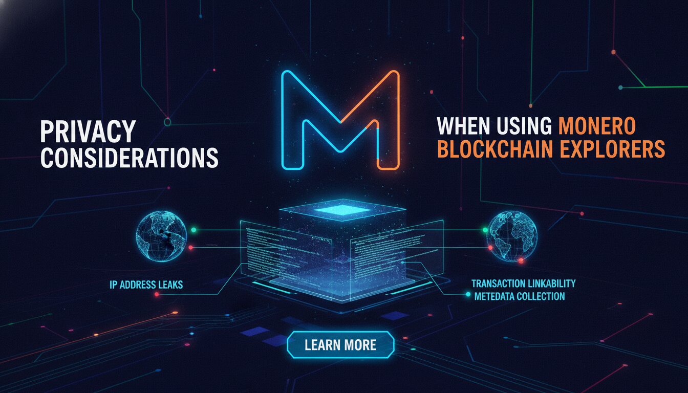 Concept illustration for Privacy Considerations When Using Monero Blockchain Explorers
