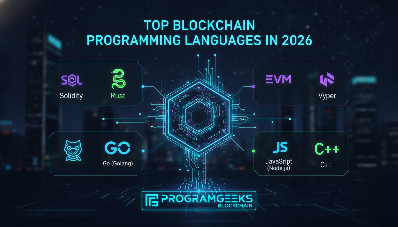 Concept illustration for Top Blockchain Programming Languages in 2026