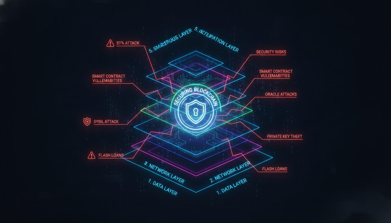 Visual guide to Blockchain Architecture Layers and Security Risks