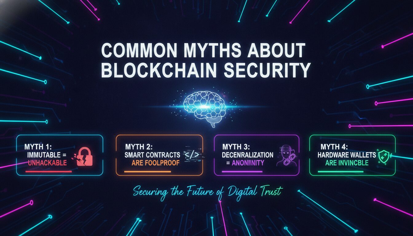 Common Myths About Blockchain Security — illustrated overview