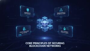 Illustration of Core Principles of Securing Blockchain Networks