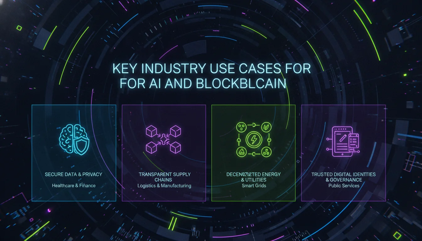Visual guide to Key Industry Use Cases for AI and Blockchain