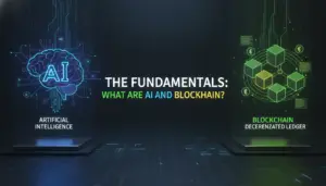 Illustration of The Fundamentals: What Are AI and Blockchain?