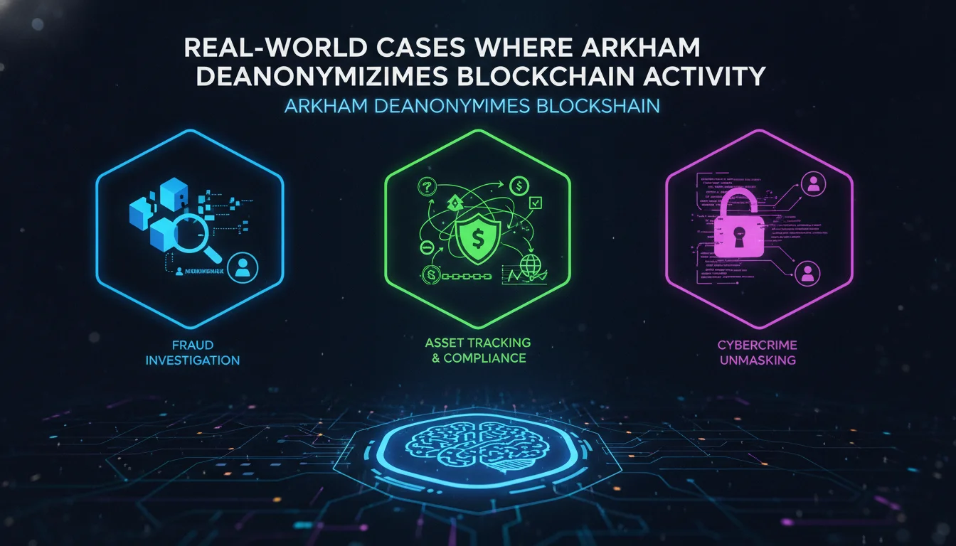 Concept illustration for Real-World Cases Where Arkham Deanonymizes Blockchain Activity