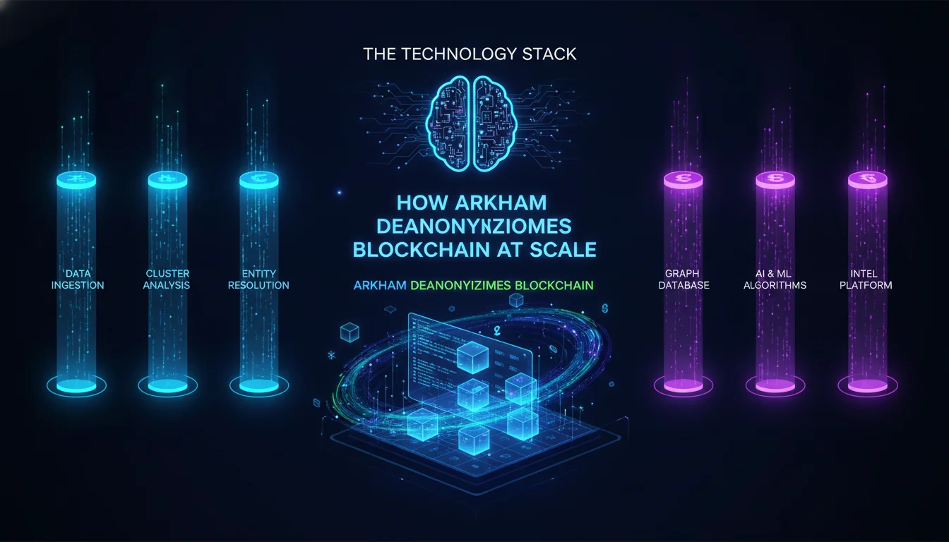 Visual guide to The Technology Stack: How Arkham Deanonymizes Blockchain at Scale
