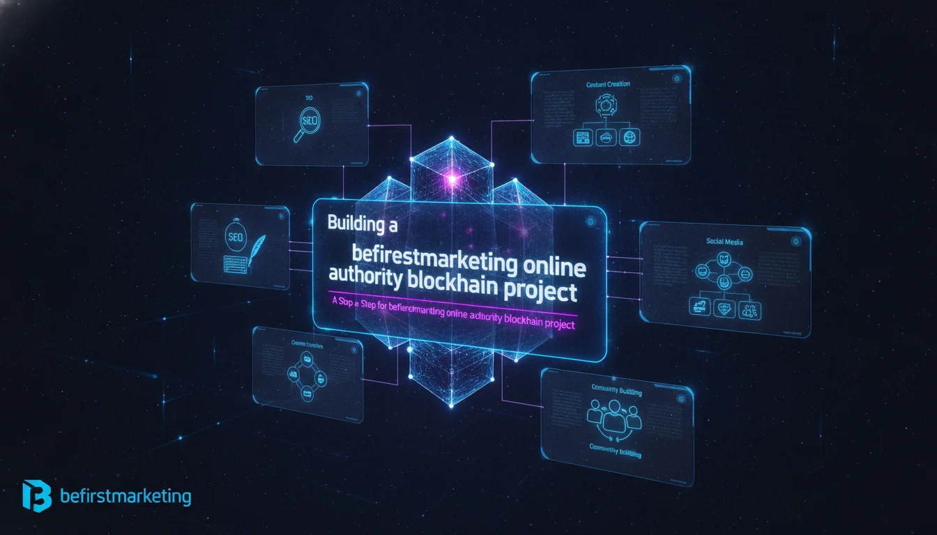 Visual guide to Building a befirstmarketing online authority blockchain project: A Step-by-Step Process