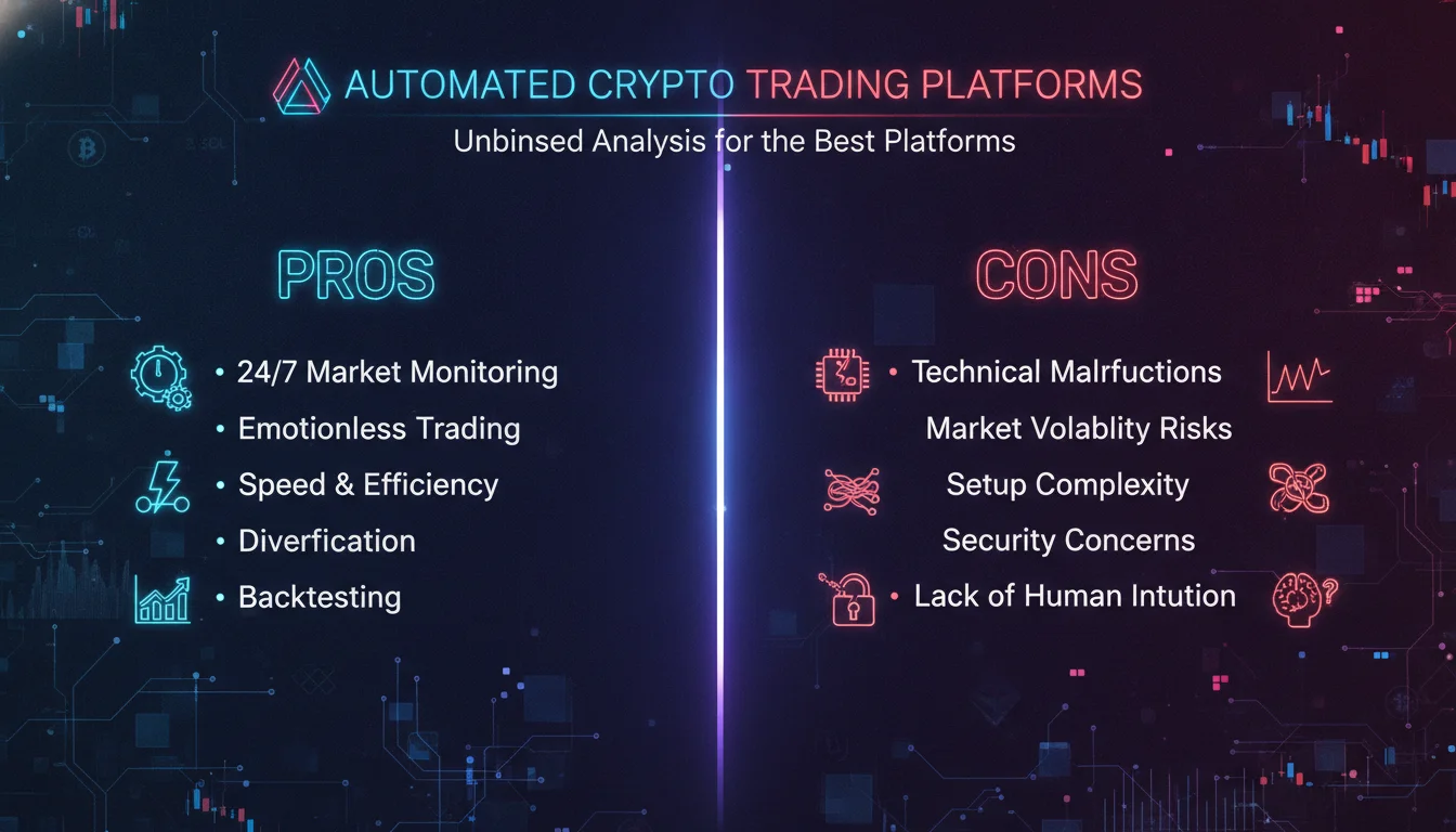 Visual guide to Pros and Cons of Automated Crypto Trading Platforms