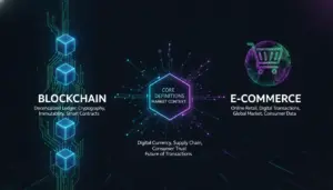Illustration of Blockchain and E Commerce: Core Definitions and Market Context