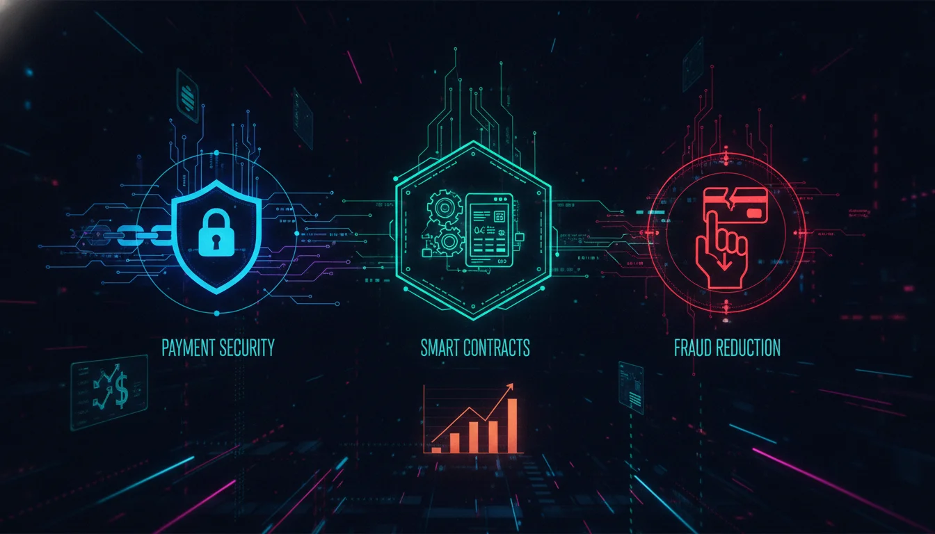 Payment Security, Smart Contracts, and Fraud Reduction — illustrated overview