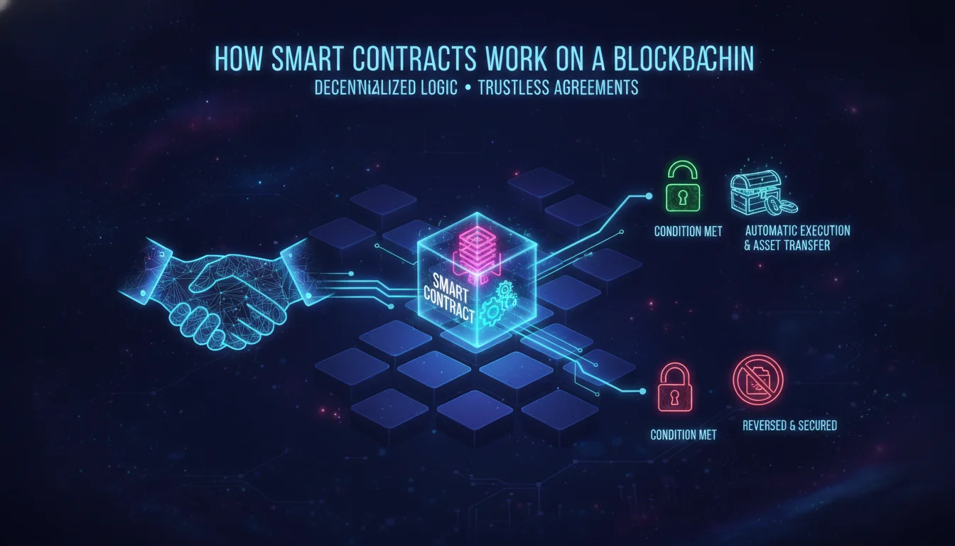 How Smart Contracts Work on a Blockchain — illustrated overview