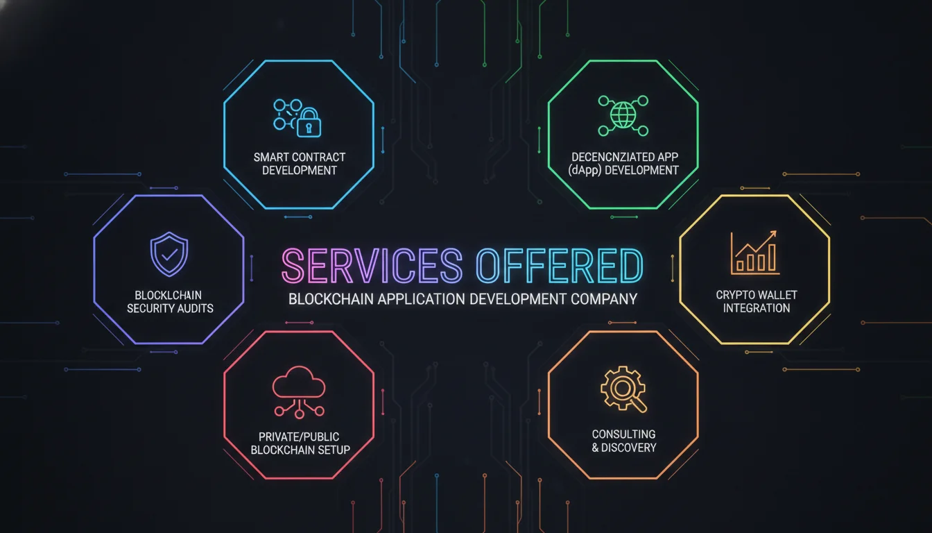 Visual guide to Services Offered by a Blockchain Application Development Company