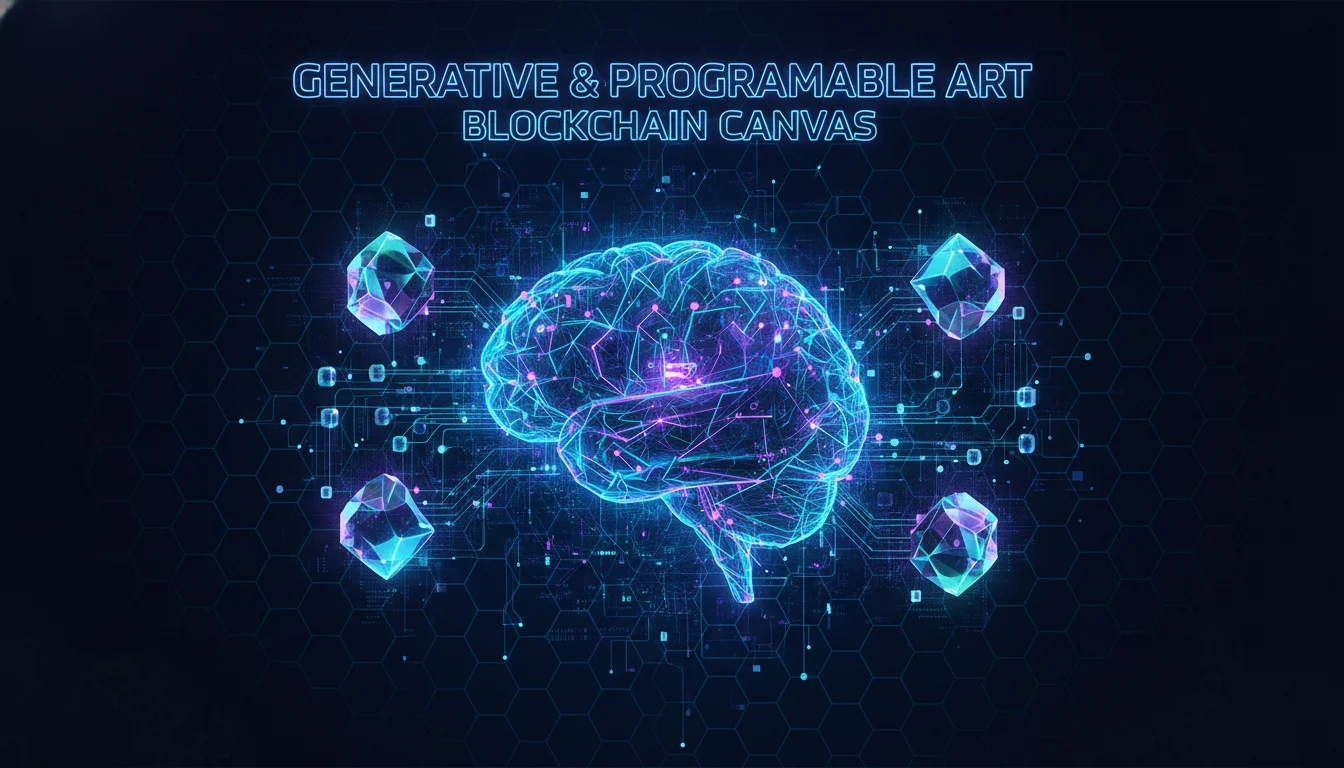 Concept illustration for Generative and Programmable Blockchain Art