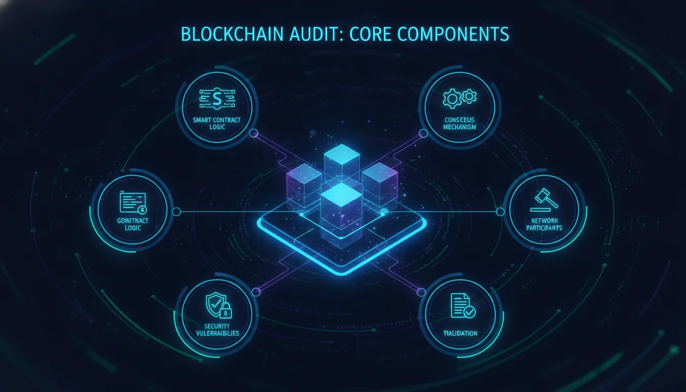 Core Components of a Blockchain Audit — illustrated overview