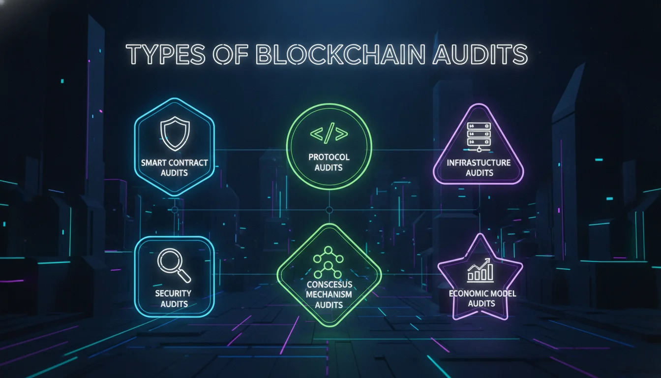 Concept illustration for Types of Blockchain Audits