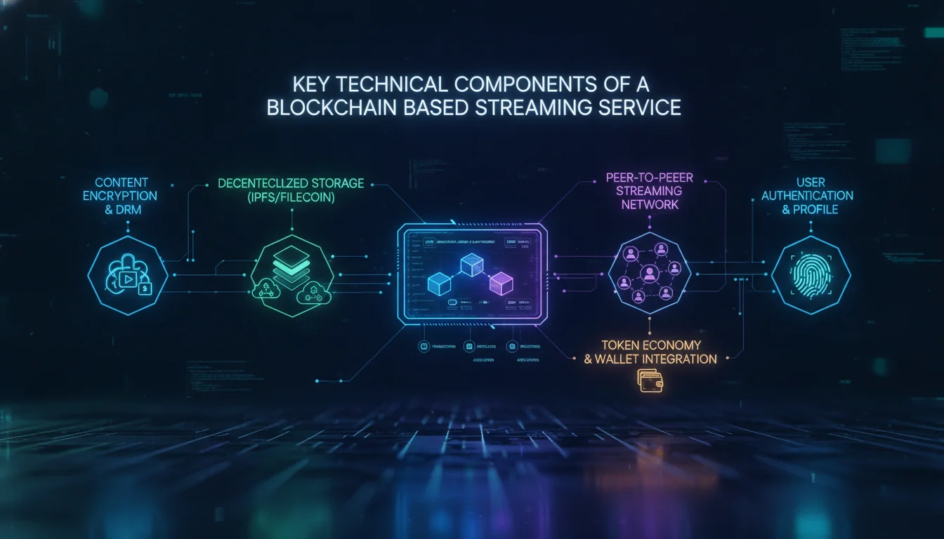 Visual guide to Key Technical Components of a Blockchain Based Streamung Service