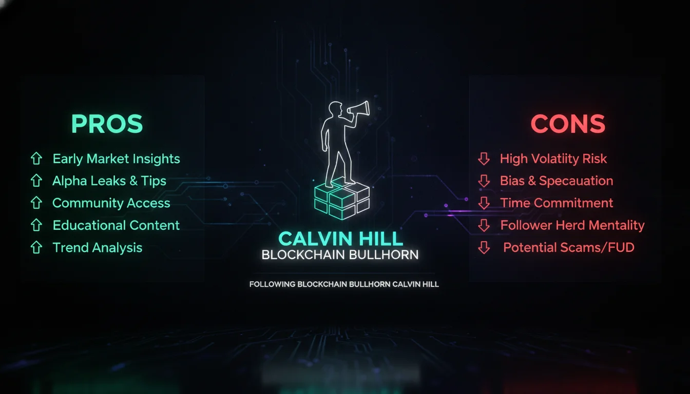 Pros and Cons of Following Blockchain Bullhorn Calvin Hill — illustrated overview