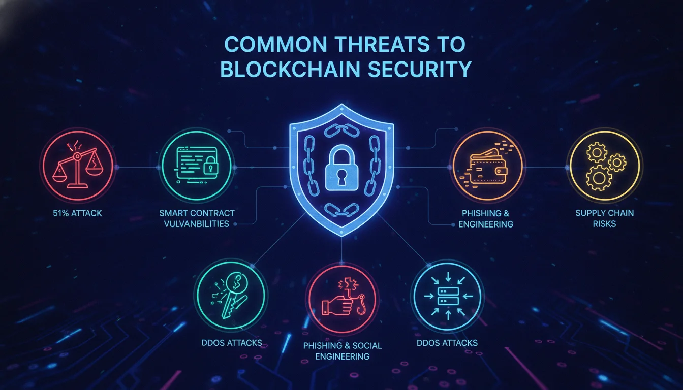 Concept illustration for Common Threats to Blockchain Security