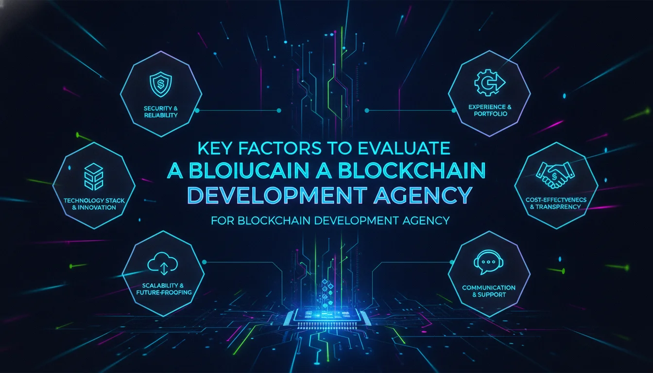 Visual guide to Key Factors to Evaluate a Blockchain Development Agency