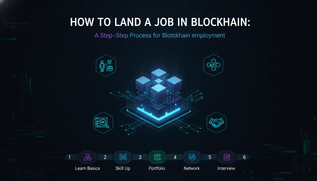 Concept illustration for How to Land a Job in Blockchain: A Step-by-Step Process