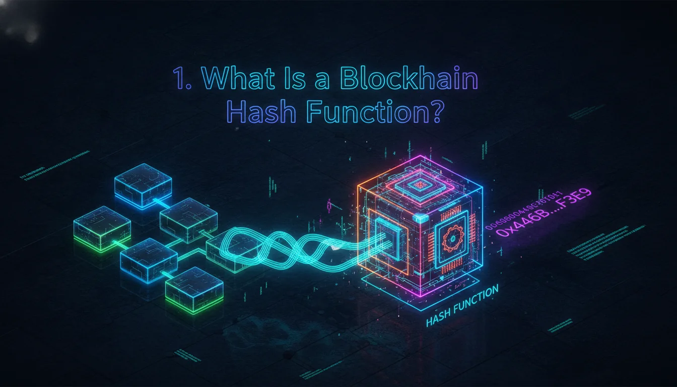 Illustration of 1. What Is a Blockchain Hash Function?