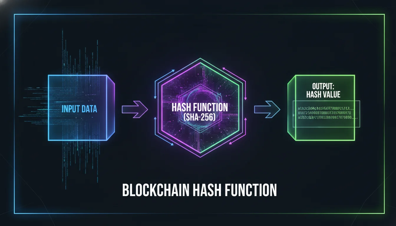 Concept illustration for 3. How a Blockchain Hash Function Works