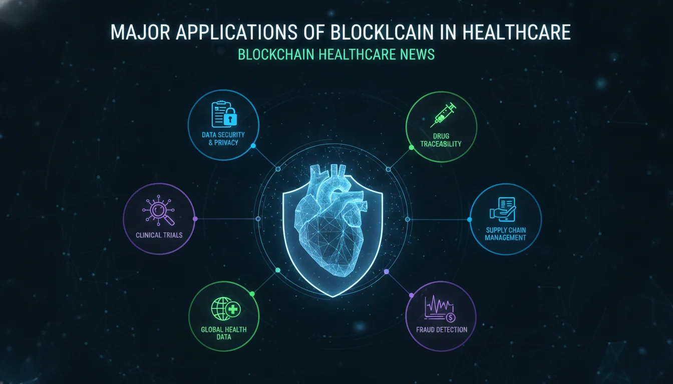 Visual guide to Major Applications of Blockchain in Healthcare