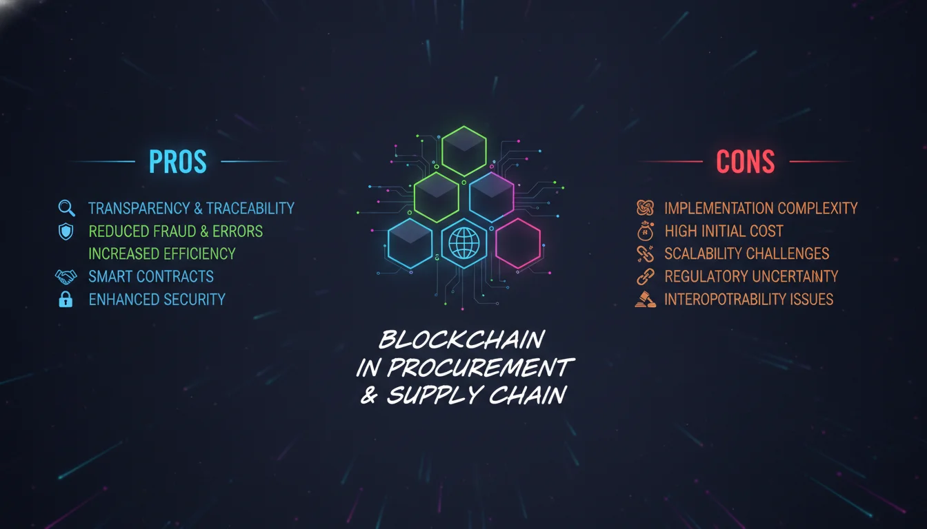 Visual guide to Pros and Cons of Blockchain in Procurement and Supply Chain