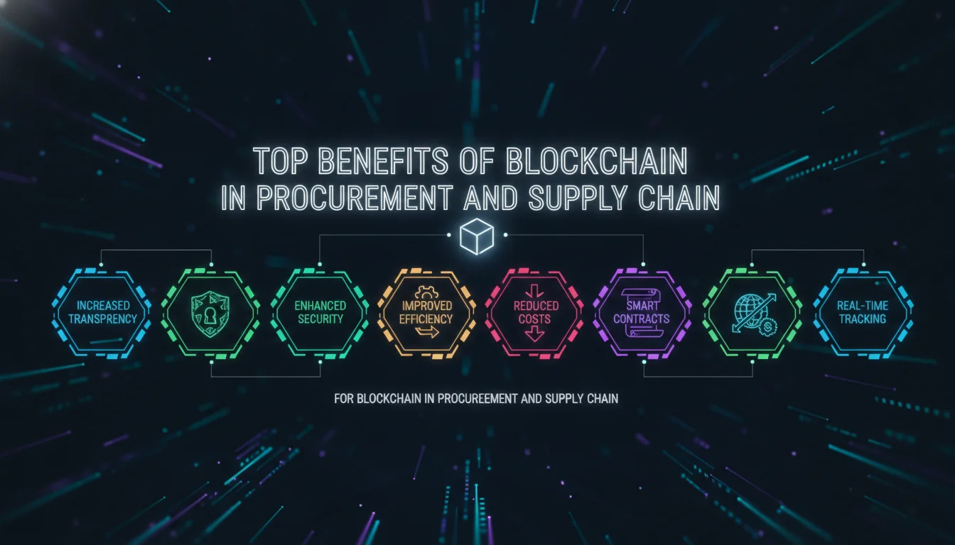 Concept illustration for Top Benefits of Blockchain in Procurement and Supply Chain