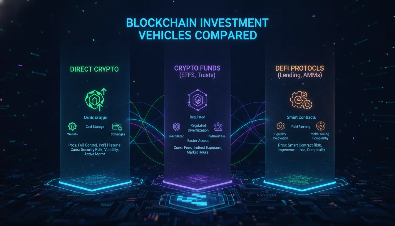 Visual guide to Blockchain Investment Vehicles Compared