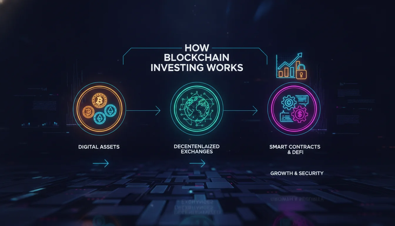 How Blockchain Investing Works — illustrated overview